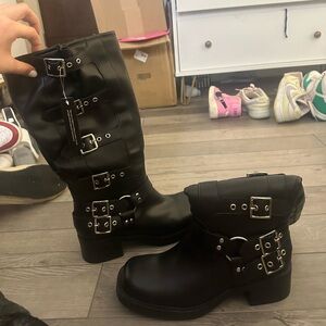 Black Moto Boots